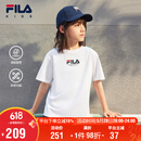 FILA KIDSx原田治联名系列儿童短袖T恤2025夏季大童凉感上衣