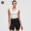 lululemon丨Wunder Train女士低圆领运动背心 *罗纹速干 LW1EULS 白色 S /6