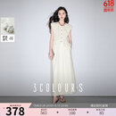 三彩2025夏季新款条纹套装圆领上衣松紧腰半身裙两件套通勤S 米白色条纹预售[付款内15天]发 M 160/84A