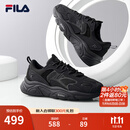 斐乐（FILA）跑步鞋老爹鞋男子跑步鞋MARSⅡ火星二代情侣款复古运动鞋休闲鞋 黑-BK-F12M141116F 42