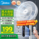 美的（Midea）【飓风节能】七叶柔风立式电风扇/家用轻音落地扇/台式小型风扇/大风力遥控定时摇头风扇SAH35BSJ