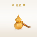 老铺黄金古法手工足金项链 · 葫芦吊坠（绳链款） 大号素金款金重约34.6g