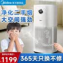 美的（Midea）房间二手烟抽烟除烟味除菌除病毒灰尘甲醛去厨房油烟除异味 室内棋牌室办公室空气净化器去除烟味 大空间净化【建议抽烟人数4-8】