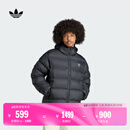 adidas宽松运动保暖连帽棉服面包服男装阿迪达斯官方三叶草   黑色   L