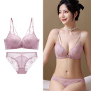 爱慕秋夏美背内衣裤夏季薄款女小胸聚拢前扣文胸罩无钢圈套装软支 粉色套装 75/34B