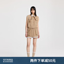 RE'VAN芮范2025夏季新品设计师款老钱风学院派短裙套装RL32403202 卡其色 S /36