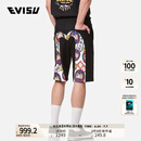 EVISU【多件折】达摩印花大M五分卫裤男短裤男2ESHTM2ST326XXCT 黑色 M