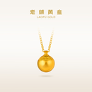 老铺黄金古法手工足金项链·六字真言金珠锁骨链 新款金重约9.0g