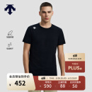 DESCENTE迪桑特TRAINING系列综训男士TOUGH面料短袖针织衫T恤 BW-WHITE LOGO XL (180/100A)