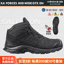 萨洛蒙（Salomon）4D军版二代作战靴户外中帮GTX防水减震徒步登山鞋男官方正品 3D 黑色GTX防水宽版 25 鎹徒步袜 42 2_3 270mm