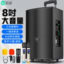 索爱（soaiy）8吋广场舞音响木质大功率便携式户外重低音蓝牙k歌专用大音量移动拉杆音箱室外演出双话筒SA-X21