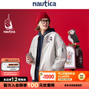 nautica white sail【联名限量】白帆×爆尼膏 日系无性别三合一厚外套棉服BGJW4401 浅灰白01G M