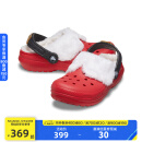 crocs卡骆驰经典圣诞暖棉大小童男女洞洞鞋/210931 校园红/彩色-6WE加绒 31 (190mm)