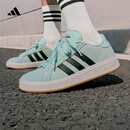 adidas「面包鞋」GRAND COURT BASE 00s休闲低帮板鞋男女阿迪达斯   薄荷绿/黑色/汉玉白   38