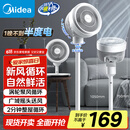 美的（Midea）【暴风循环】空气循环扇大风量摇头电风扇家用台式落地扇轻音卧室节能小风扇柔风轻羽扇 FGA24TQ