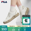 斐乐（FILA）官方女鞋COOKIES复古帆布鞋2025夏新款曲奇鞋运动休闲鞋 豆腐白-TF 37.5