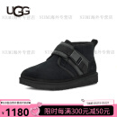 UGG秋季男士舒适纯色平底圆头时尚靴纽姆搭扣休闲雪地靴 1118570 BLK | 黑色 40 鞋内长：25CM