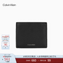Calvin KleinJeans25早秋新款男士ck牛皮革多卡位通勤钱包卡夹礼物4D1028G