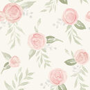 YORK WALLCOVERINGS Magnolia Home 水彩玫瑰自粘墙纸 可移除 20.5x240英寸 珊瑚色