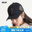 MLB帽子男女刺绣硬顶棒球帽运动四季遮阳帽3ACP8501N-50GOS-F/金色