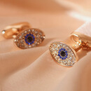 NOSSKISS【权利之眼】高端时尚轻奢水晶袖扣男士衬衫袖口钉高生日礼物送礼 权力之眼