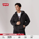 Levi's李维斯25年春季新款男士时尚简约针织休闲连帽开衫卫衣外套 黑色 000VR-0000 M