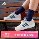 adidas「小锯齿」D-PAD CLASSIC休闲美高风复古篮球板鞋阿迪达斯   白色/遗迹蓝/棕色   42