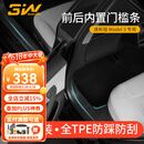 3wauto-life适用特斯拉焕新ModelY/3挡泥板专用门槛条踏板防踩TPE后备箱保护 焕新Model3前后门槛条