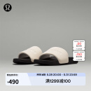 lululemon丨restfeel slide 男士拖鞋 *徽标款 LM9AYYS 浅象牙白/黑/浅象牙白 42