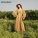 moussy 【刘亦菲同款】南法度假风碎花浪漫优雅连衣裙028ISX33-3711 070米色 S