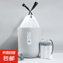 厨房一次性超厚垃圾袋家用垃圾袋加厚黑抽绳白色垃圾袋大号塑料袋 1卷15只