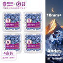 佳沃 JOYVIO 秘鲁进口蓝莓 大果18mm+ 4盒装 125g/盒 新鲜水果