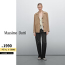 Massimo Dutti折扣升级2025女装优雅复古高智感西装真皮外套04718938 浅棕色 M