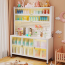智父钢制收纳柜婴儿喂养台宝宝用品储物柜子落地多层大容量玩具置物架 珍珠白色-5层高157cm 长100宽42cm 赠轮