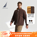 诺帝卡（NAUTICA）【大促爆款】男装秋冬新款防轻溅水双面穿立领厚外套棉服男JO4309 橡皮棕20M L