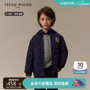 Teenie Weenie Kids小熊童装24秋冬新款男女童薄短款菱格棒球棉服 藏青色 150cm