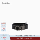 Calvin KleinJeans男士真皮休闲双面ck金属字母带头牛皮腰带节日礼物HC551H19
