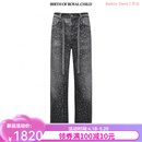 A正版BIRTH OF ROYAL CHILD.BORC镭射满天星烫钻牛仔裤男女同款 水洗黑 【支持任何鉴定】 XS 建议80-90斤