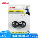 Wilson壁球球单黄点红点双黄点专业壁球训练球初学入门进阶 WRT617600双黄点（2粒）
