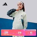 adidas休闲立领棉服外套男女大童儿童春季新款阿迪达斯官方轻运动 亚麻绿     164