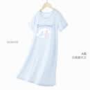 Hello Kitty女童睡裙儿童莫代尔睡衣夏薄女孩裙子宝宝家居服0102蓝160cm