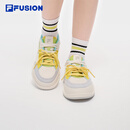 FILA FUSION斐乐官方潮牌章昊同款50-50 DX II帆布鞋新款休闲百搭运动女板鞋