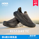 HOKA ONE ONE男女款夏季舒缓TC户外休闲鞋RESTORE TC登山轻便缓震 黑色 / 黑色 42.5
