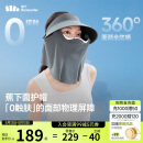 蕉下（beneunder）防晒帽遮阳帽女防晒面罩口罩磁吸面罩帽太阳帽子男面护帽AS721灰