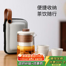 不拙户外旅行茶具套装便携式旅游露营出差茶具快客杯雅白云海一壶三杯