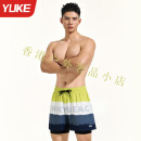 羽克（Yuke）泳裤男防尴尬新款速干大码成人沙滩裤男款游泳装备全套 绿色 L 【建议90-105斤】