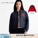 TOMMY HILFIGER【新年系列】25春夏女装防泼水蛇年双面穿棉服夹克外套45134 红色/藏青色XMP L （推荐：125-135斤）