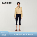 SANDRO【博主同款】2025春夏新款女装时尚外套钻饰外套SFPBL01113 米黄色 L
