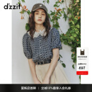 DZZIT地素衬衫2025夏季新款几何花布衬夏日活力上衣女3J2D3026A 黑色 S