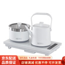 THERMOS膳魔师茶台烧水壶一体机泡茶专用茶桌式全自动底部上水电热水壶 0.6L 椰奶白